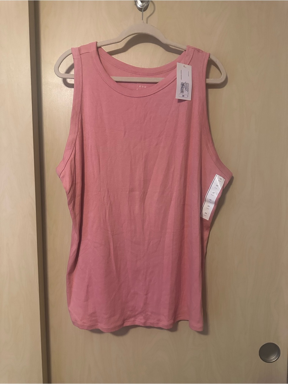 Positano Pink Ribbed Tank Top NWT